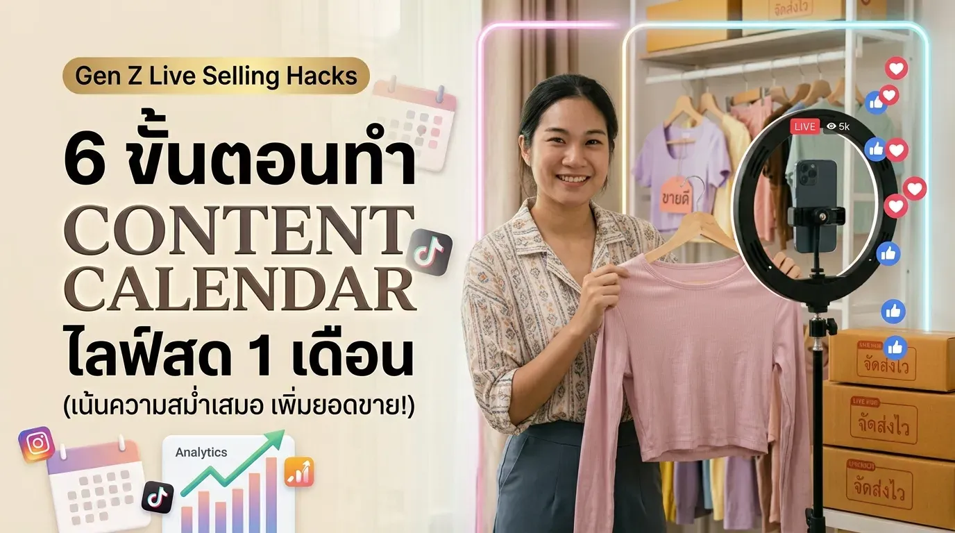6 ขั้นตอนการทำ Content Calendar สำหรับการไลฟ์สดล่วงหน้า 1 เดือน (เน้นความสม่ำเสมอ)